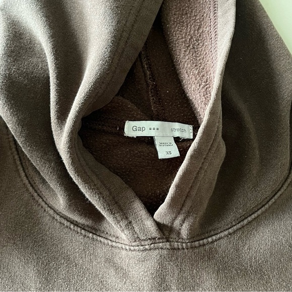 GAP Women’s Chocolate Brown Stretch Hoodie Size XS - Picture 3 of 8